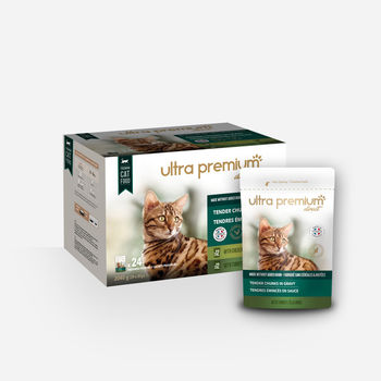 48 Sachets Fraîcheur pour Chat Sans Céréales - Tendres Emincés en Sauce Poulet / Dinde