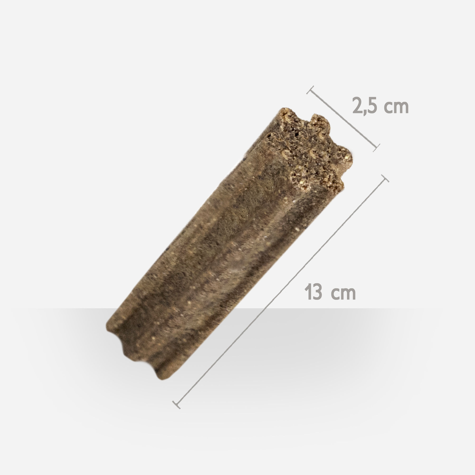 Zoom sur un bâtonnet à mâcher pour chien de +25kg, avec détails de taille