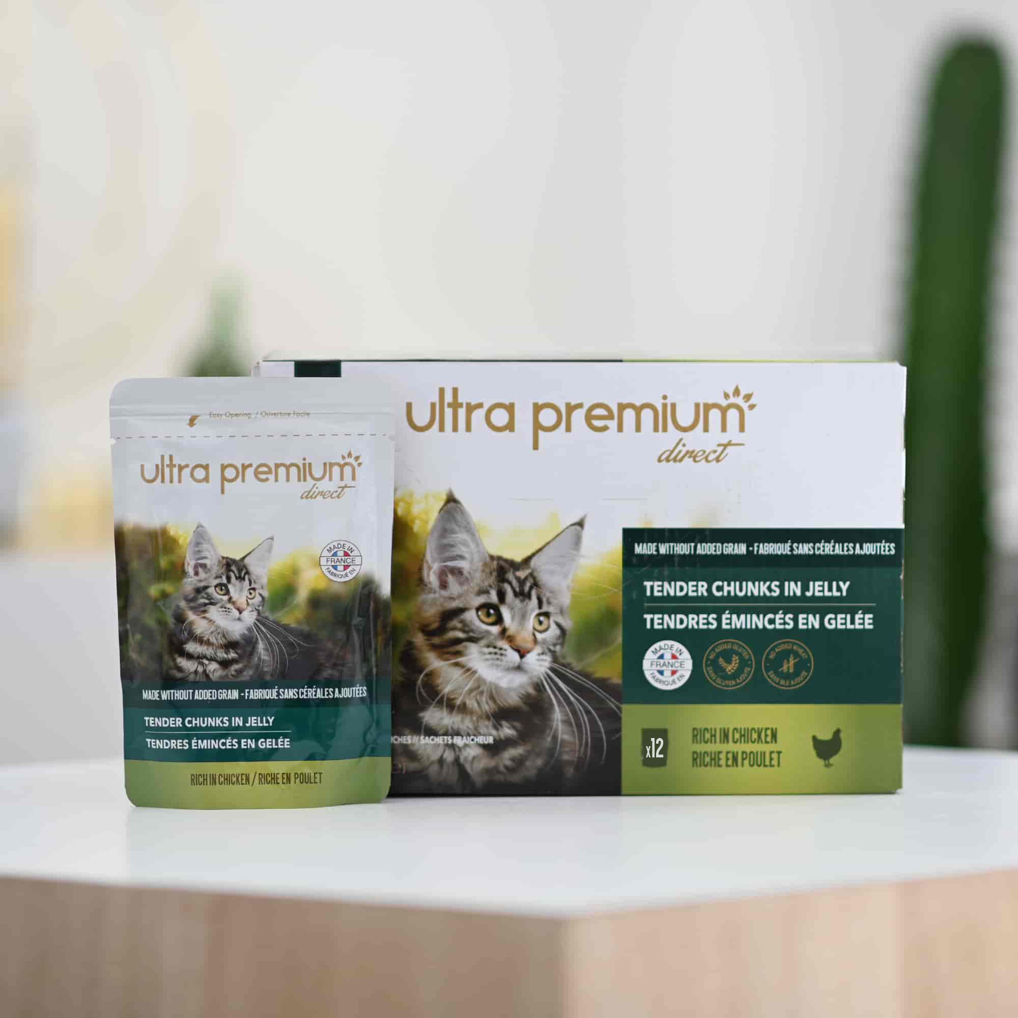 Gesneden graanvrije gelei voor kat