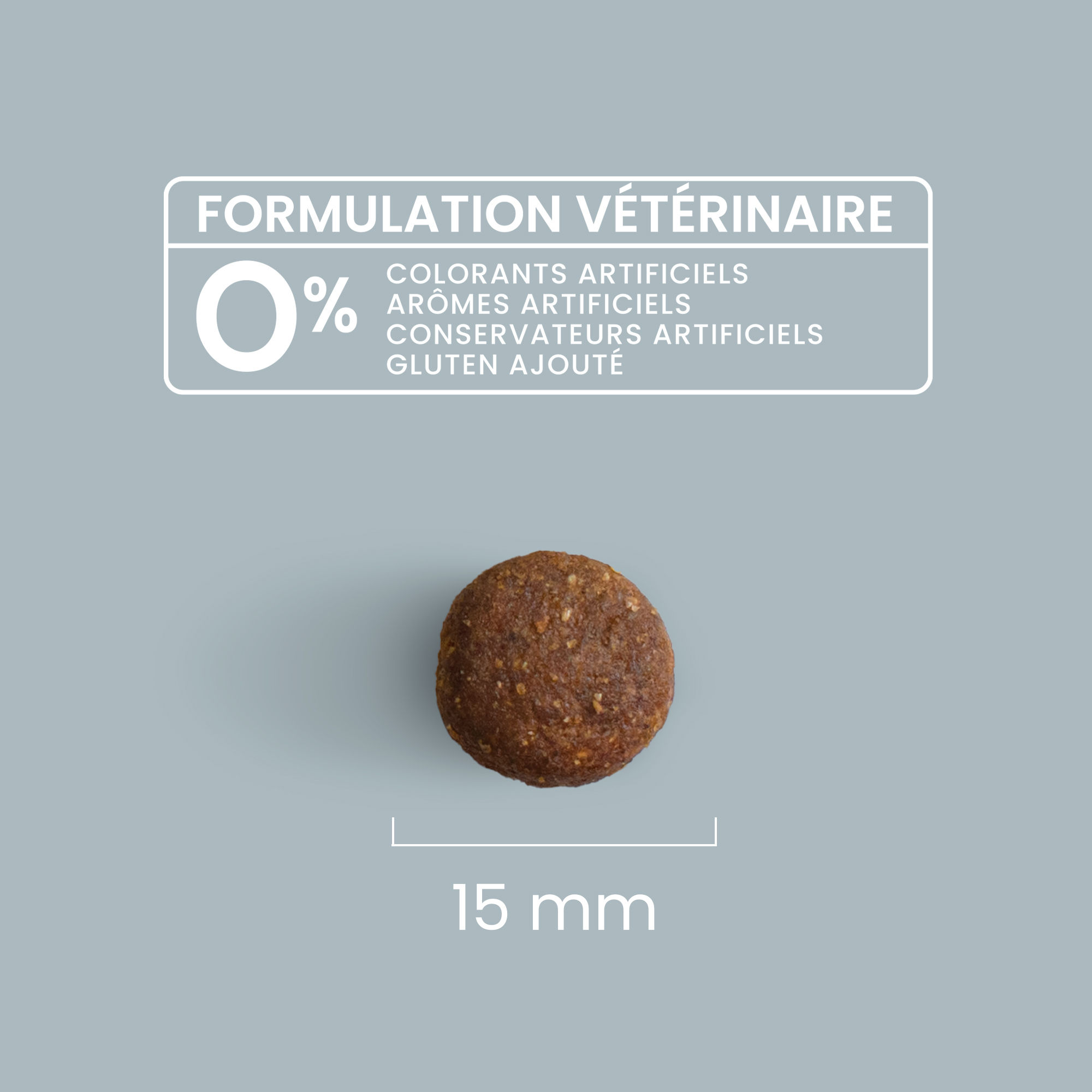 focus sur la croquettes qui fait 15mm