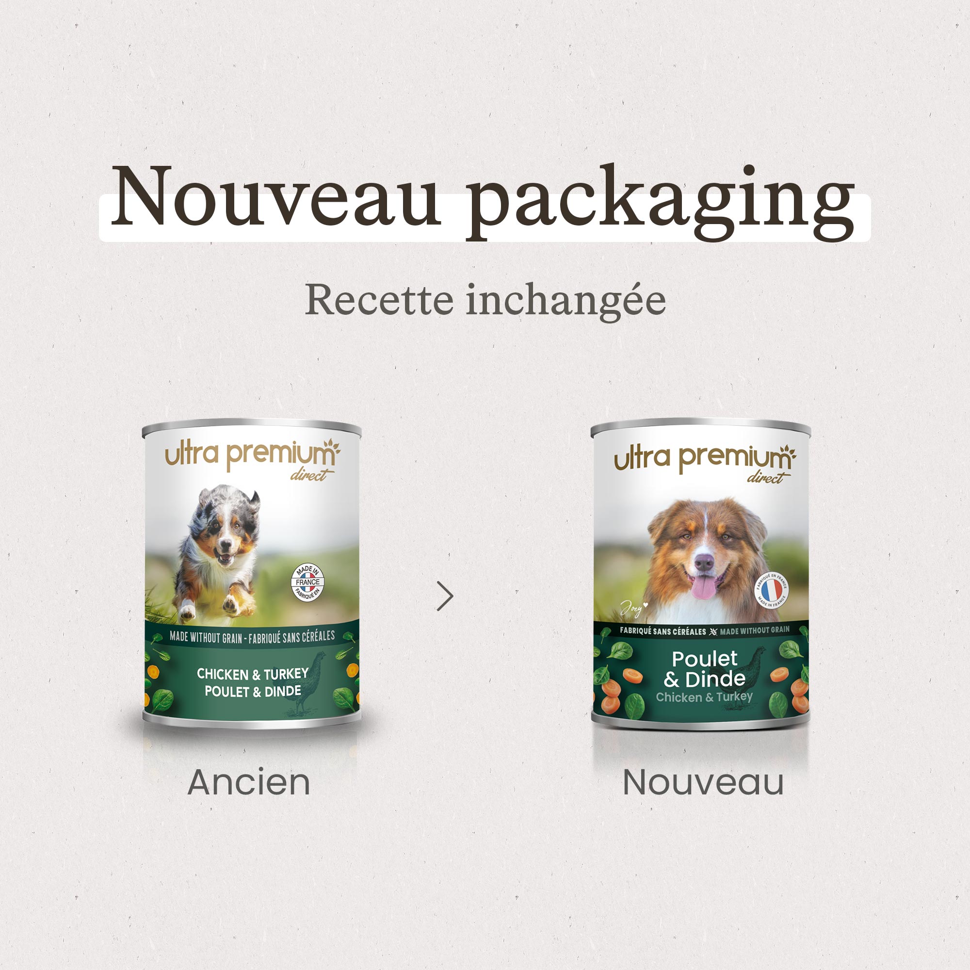 Ancien / Nouveau packaging