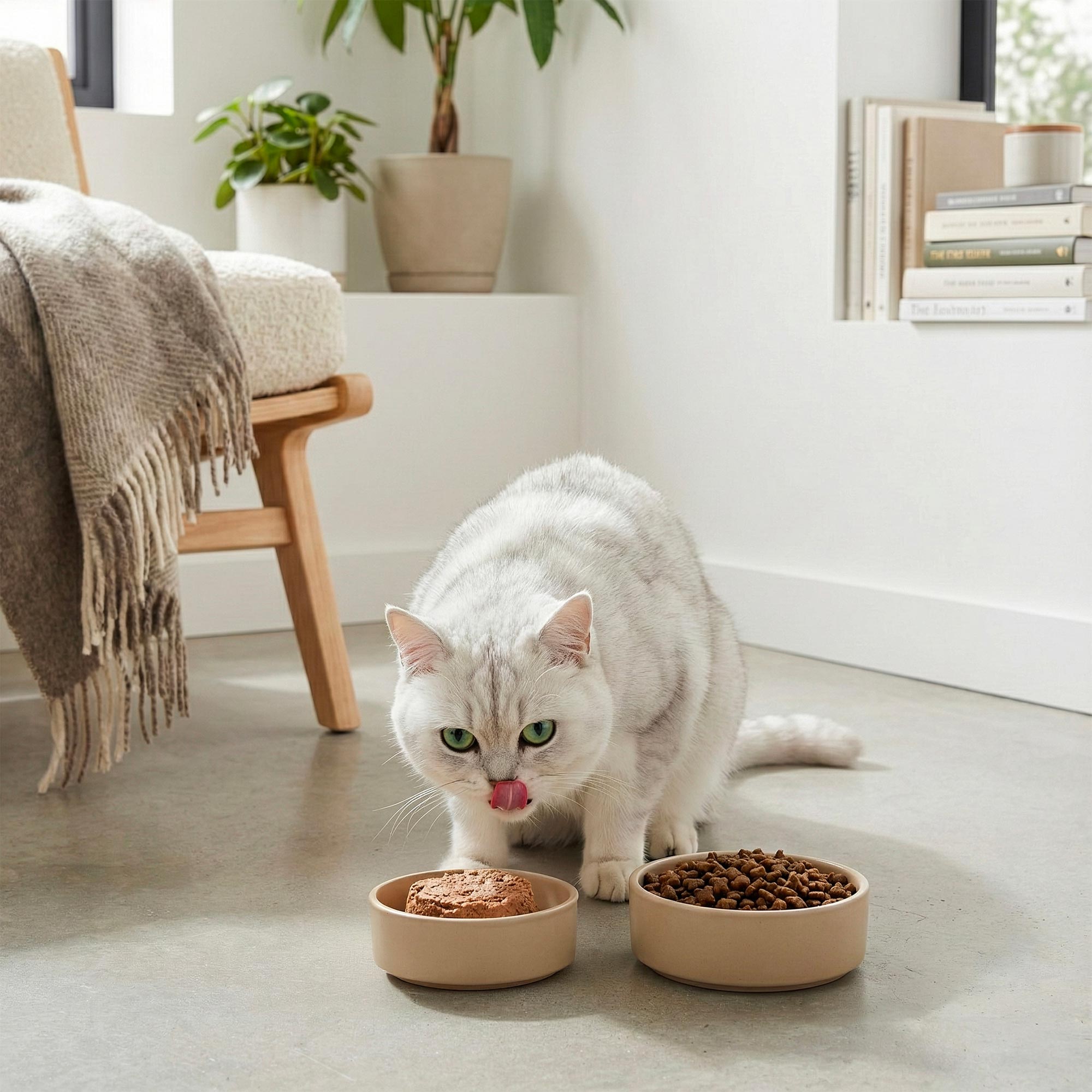 Croquettes sans céréales au poulet pour chat adulte stérilisé en sac de 7 kg sur fond blanc