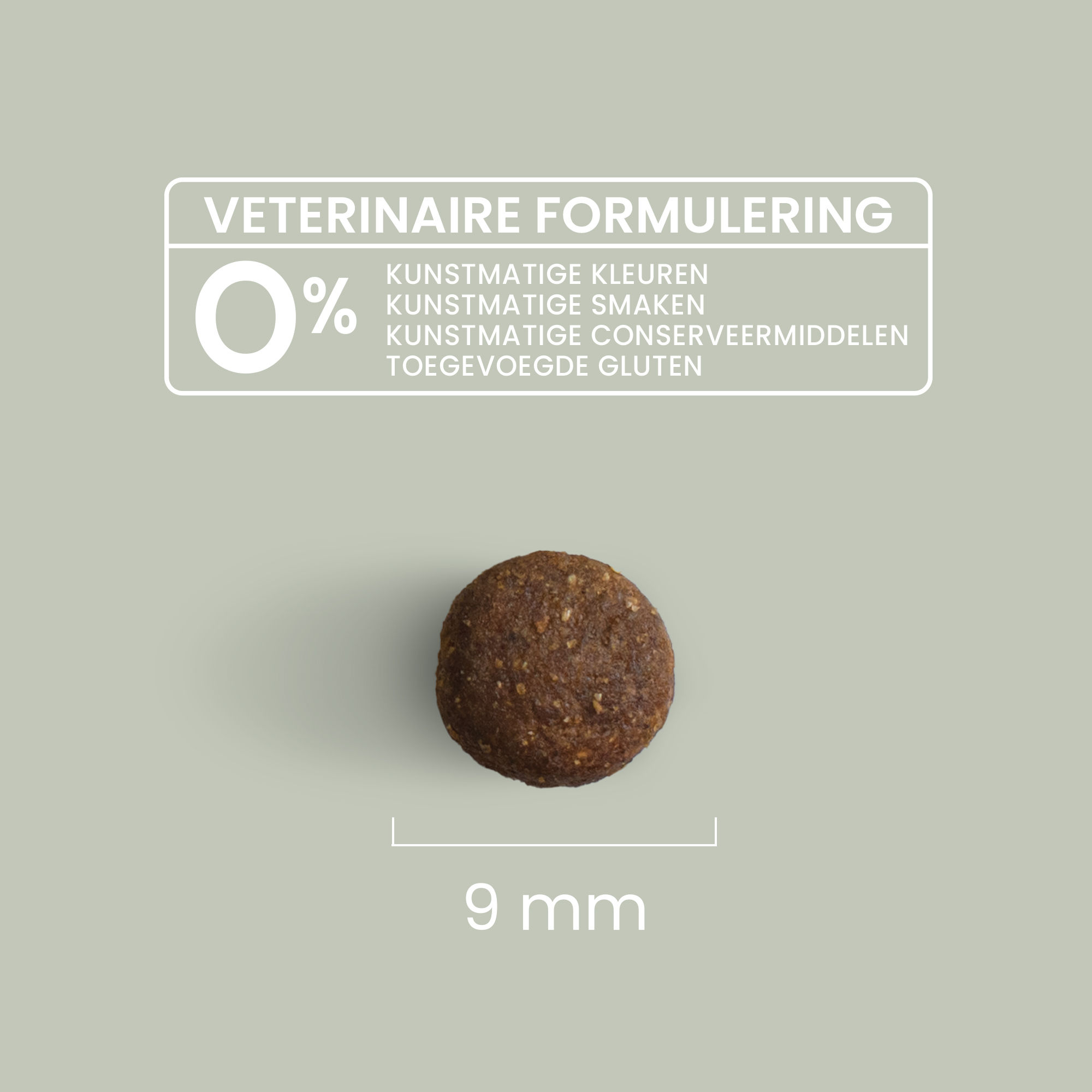 Zoom in op een graanvrije brok met verse kip voor gesteriliseerd volwassen kat , met details over de maat en veterinaire formulering