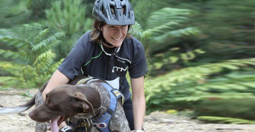 Anne Fulleringer, championne de CaniVTT