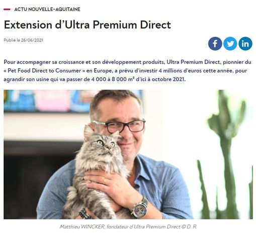 Article de La Vie Économique intitulé : "Extension d'Ultra Premium Direct"