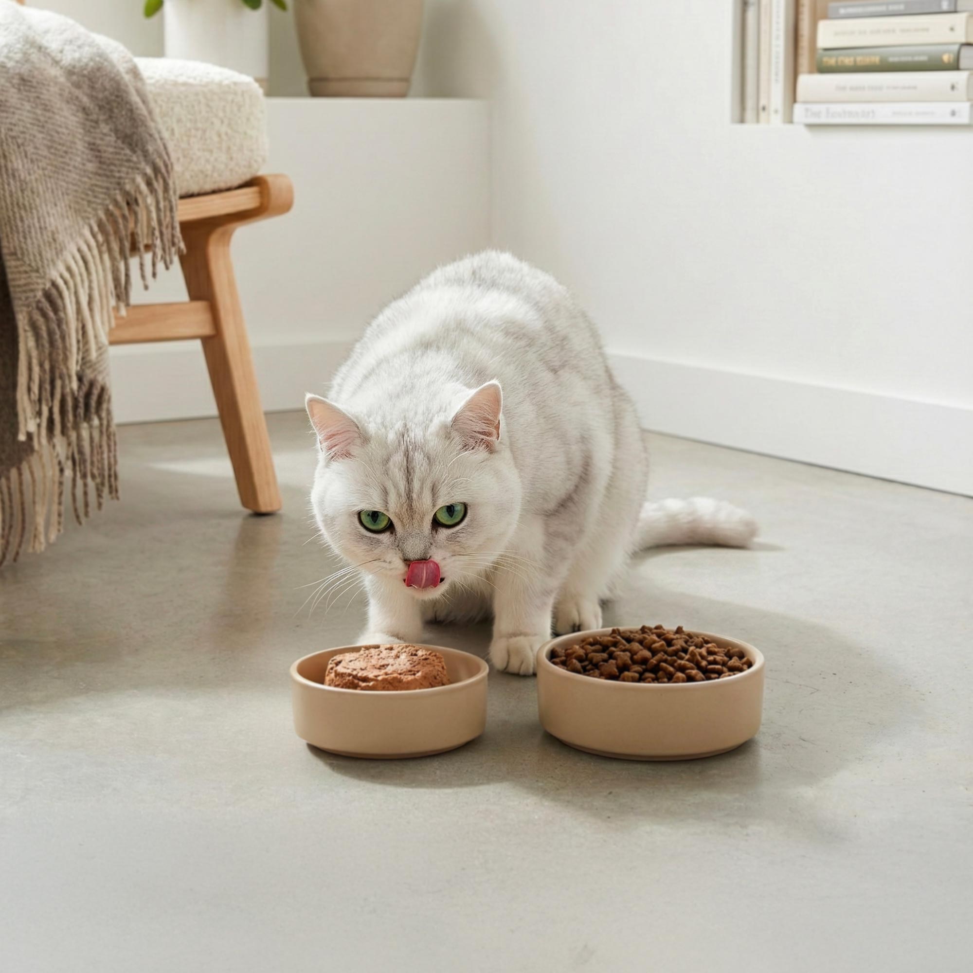 Croquettes sans céréales au poulet pour chat adulte stérilisé en sac de 7 kg sur fond blanc