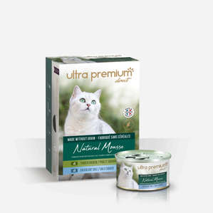 36 scatolette di mousse per gatti senza cereali - Natural Mousse Sogliola/Pollo