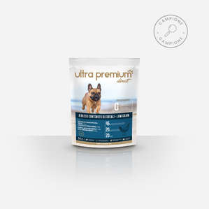 Campione crocchette Super Premium a basso contenuto di cereali per cuccioli e cani adulti di taglia piccola e media