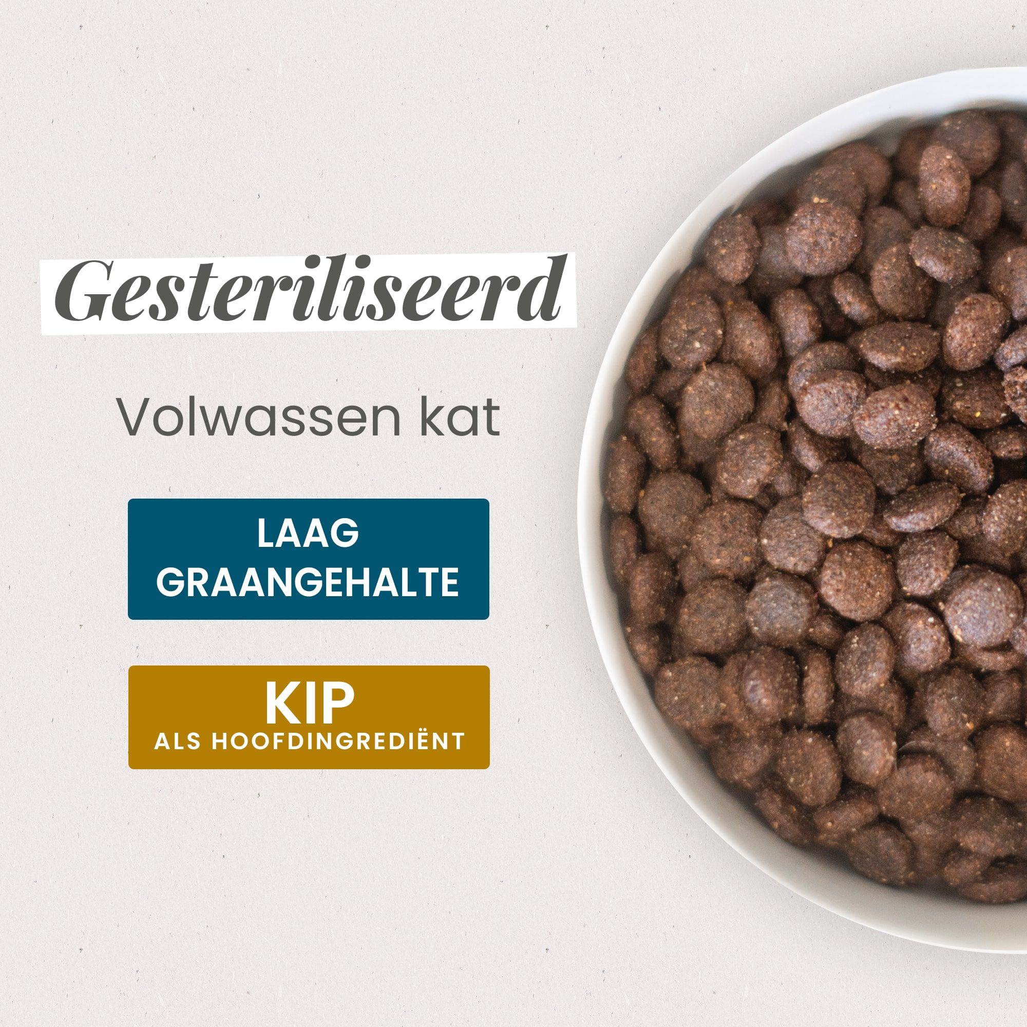Lichte kattenvoerbak voor gesteriliseerde volwassen katten