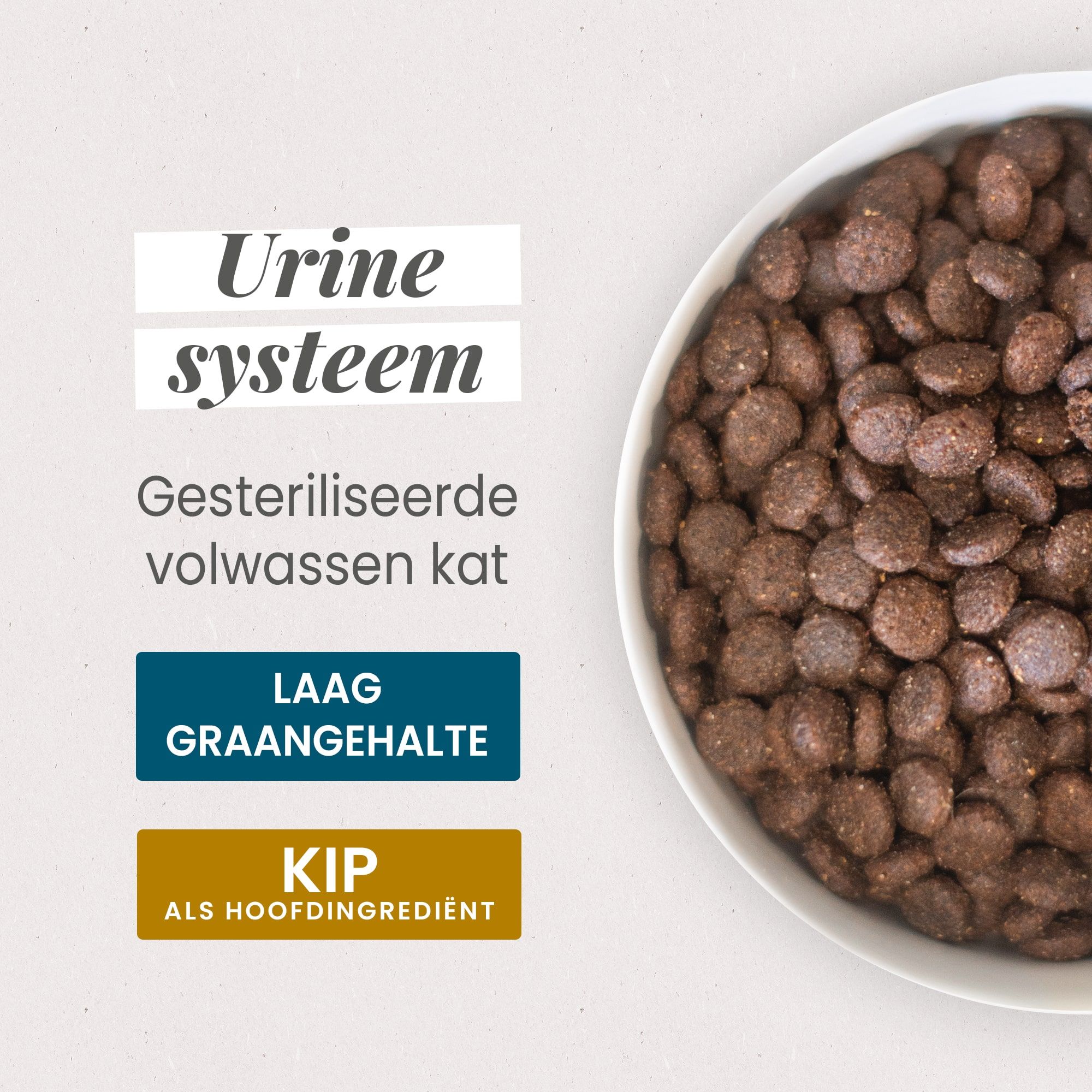 Lichte kattenvoerbak met kippensmaak voor gesteriliseerde katten