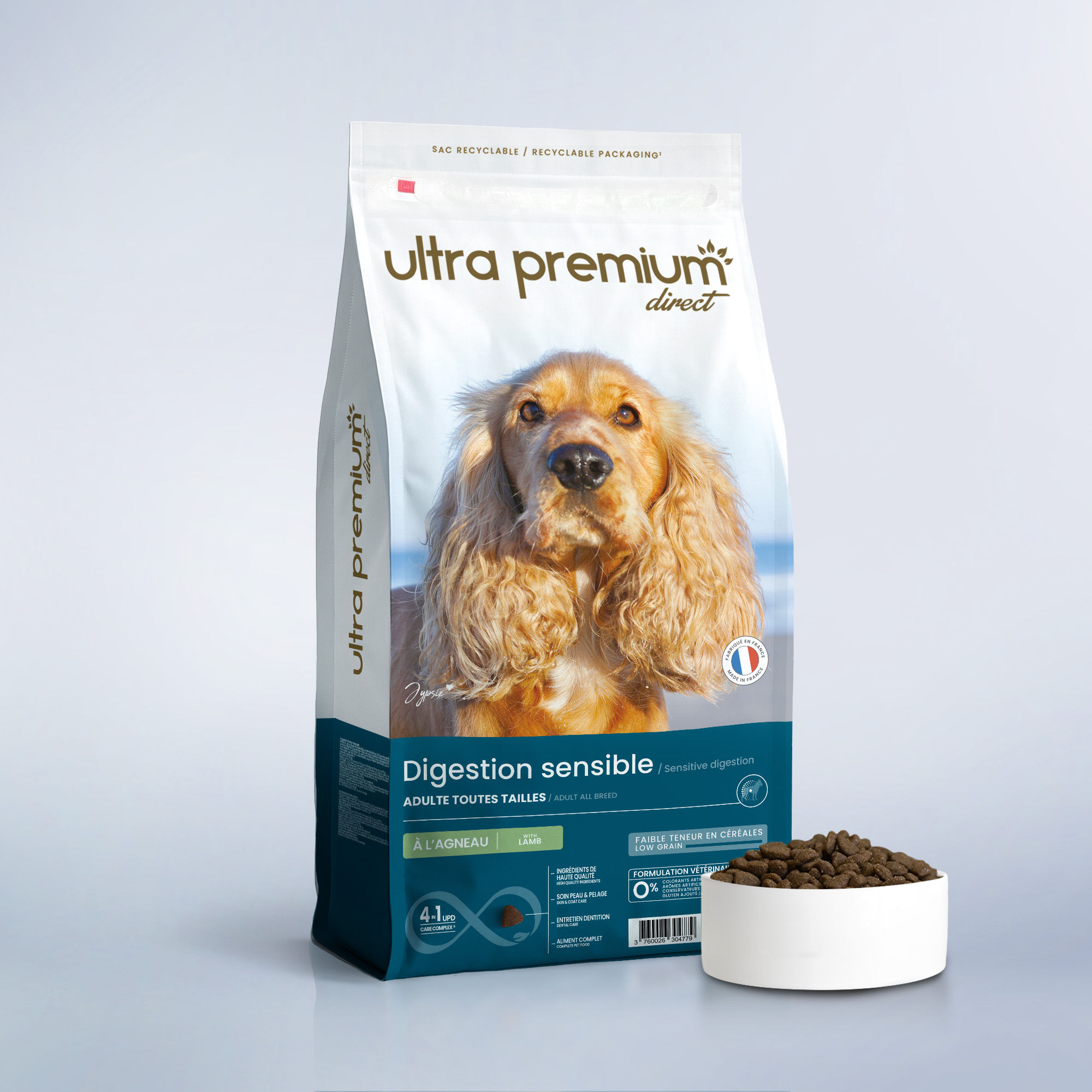 Croquettes Super Premium pour Chien Agneau et Riz