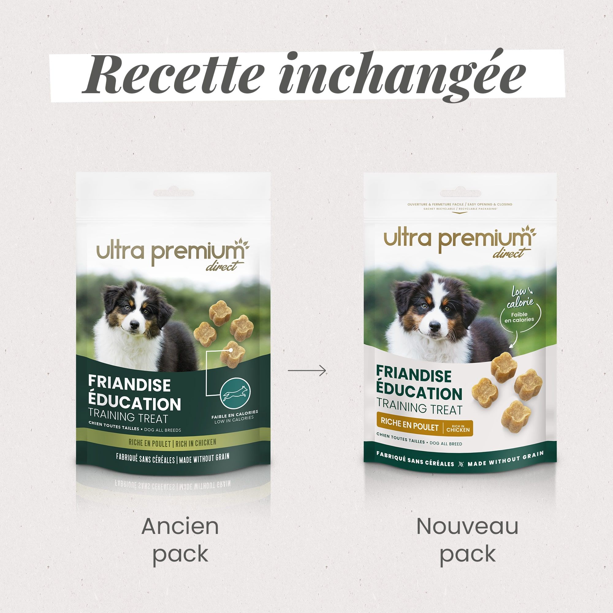 avant après du packaging qui a évolué