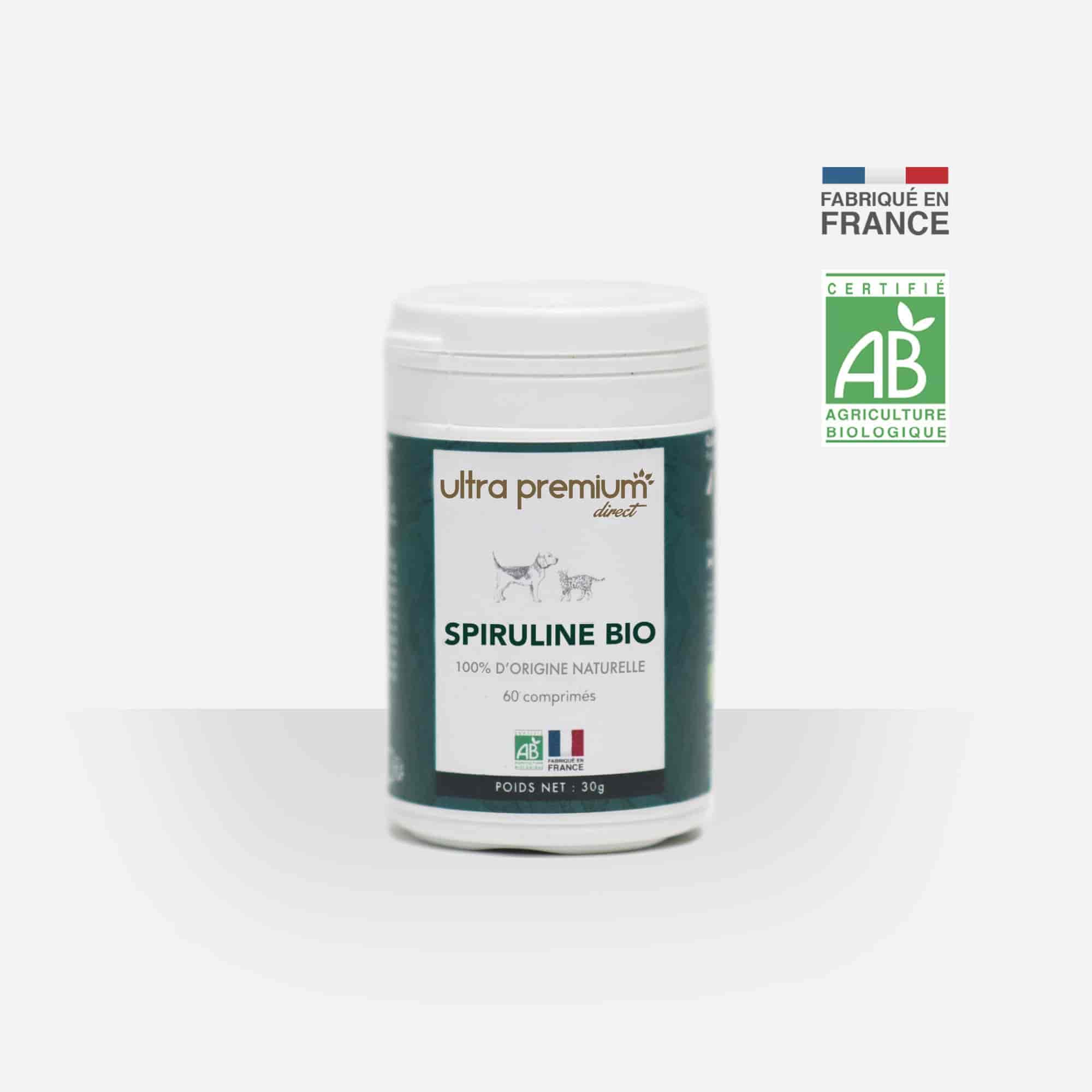 Aliment complémentaire pour chien & chat – Immunité – Spiruline Bio
