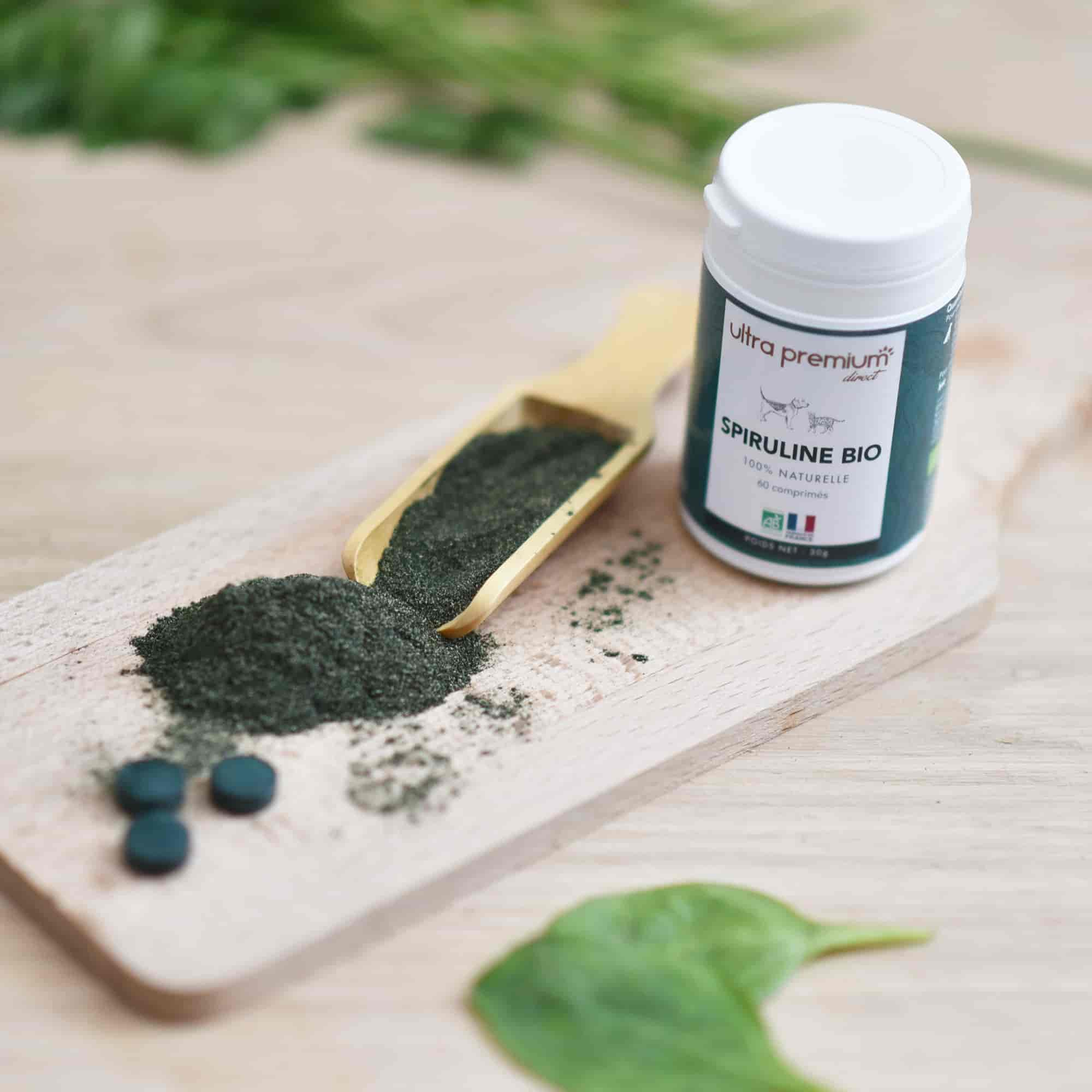 Aliment complémentaire pour chien & chat – Immunité – Spiruline Bio