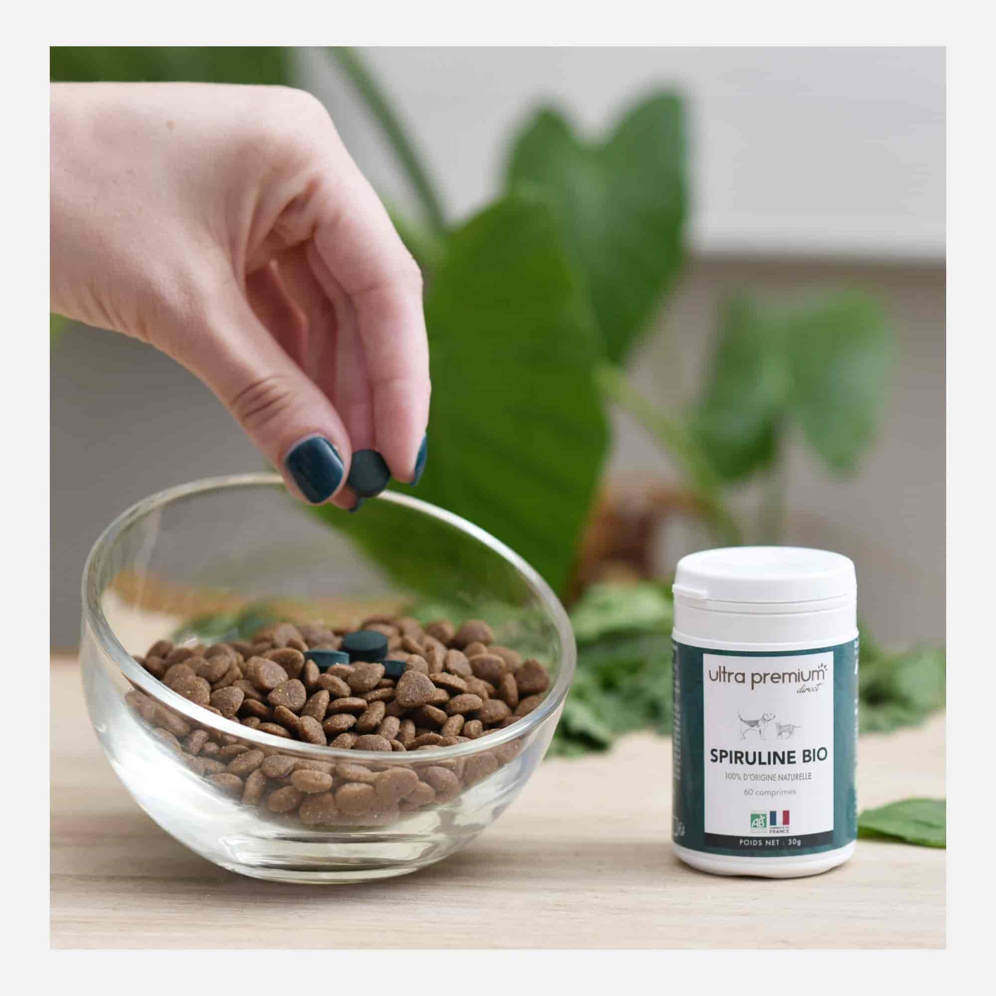 Aliment complémentaire pour chien & chat – Immunité – Spiruline Bio