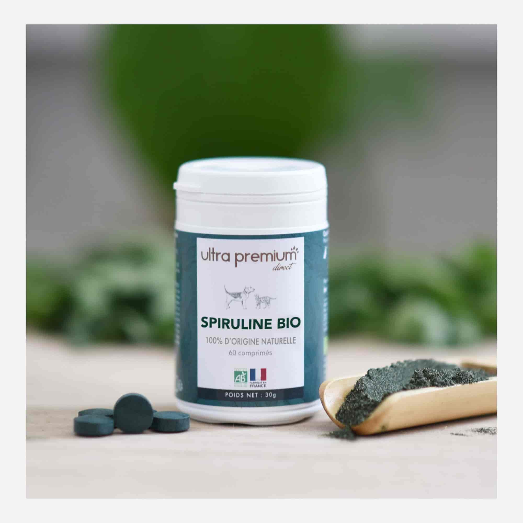 Aliment complémentaire pour chien & chat – Immunité – Spiruline Bio