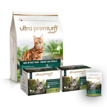 Pack bi-nutrition : 7 kg croquettes chat adulte activité normale et chaton + 96 sachets fraîcheur
