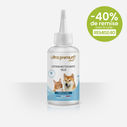 Lotion nettoyante yeux pour chien et chat, sur fond blanc