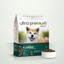 Croquettes Protein Boost sans céréales pour chien digestion sensible en sac de 12 kg sur fond blanc