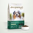 Graanvrije Brokken voor hond met een gevoelige spijsvertering van alle groottes in een zak van 12 kg op witte ondergrond