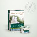 Doosje graanvrije mousse voor volwassen kat met tong & kip op een groene ondergrond