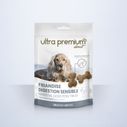 Zak snacks voor gevoelige hond, op met lam achtergrond