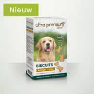400g blik 4cm hondenkoekjes in de vorm van een bot op een groene achtergrond