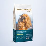Recette inchangée ancien pack à gauche nouveau pack à droite croquettes Super Premium pour Chien Agneau et Riz