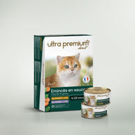 Boîtes de tendres émincés en sauce pour chat sans céréales au Poulet & au Veau