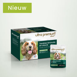 Zakje malse plakjes in saus voor honden - Lam en sperziebonen