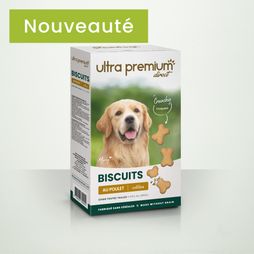 400g blik 4cm hondenkoekjes in de vorm van een bot op een groene achtergrond