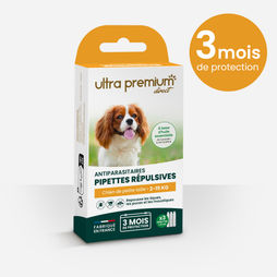 Pipettes répulsives Antiparasitaires pour chien de petite taille (2 à 15 kg)
