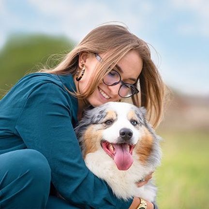 Berger Australien avec sa maîtresse