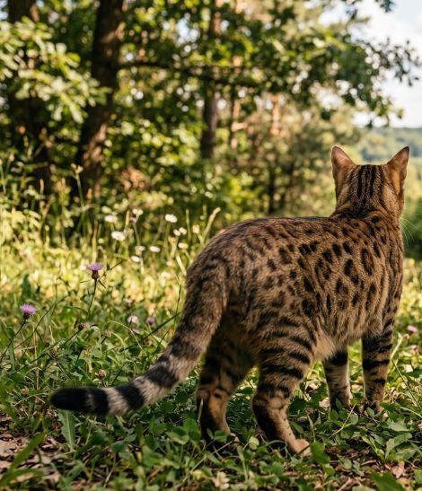 ocicat regardant face à lui