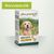 Boite de 400g de biscuits pour chien de 4cm en forme d'os sur fond vert