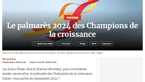 article palmarès croissance 2024