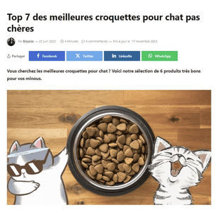 top 7 des meilleures croquettes pour chat pas chères