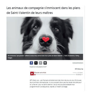 article sur la saint valentin