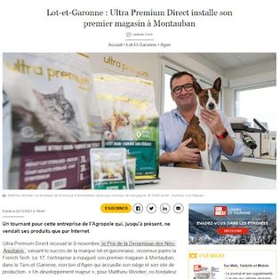 Article de Sud Ouest intitulé : "Lot-et-Garonne : Ultra Premium Direct installe son premier magasin à Montauban"