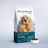 Recette inchangée ancien pack à gauche nouveau pack à droite croquettes Super Premium pour Chien Agneau et Riz